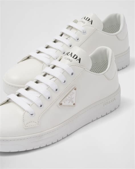 scarpe prada bianche|Sneakers in pelle spazzolata .